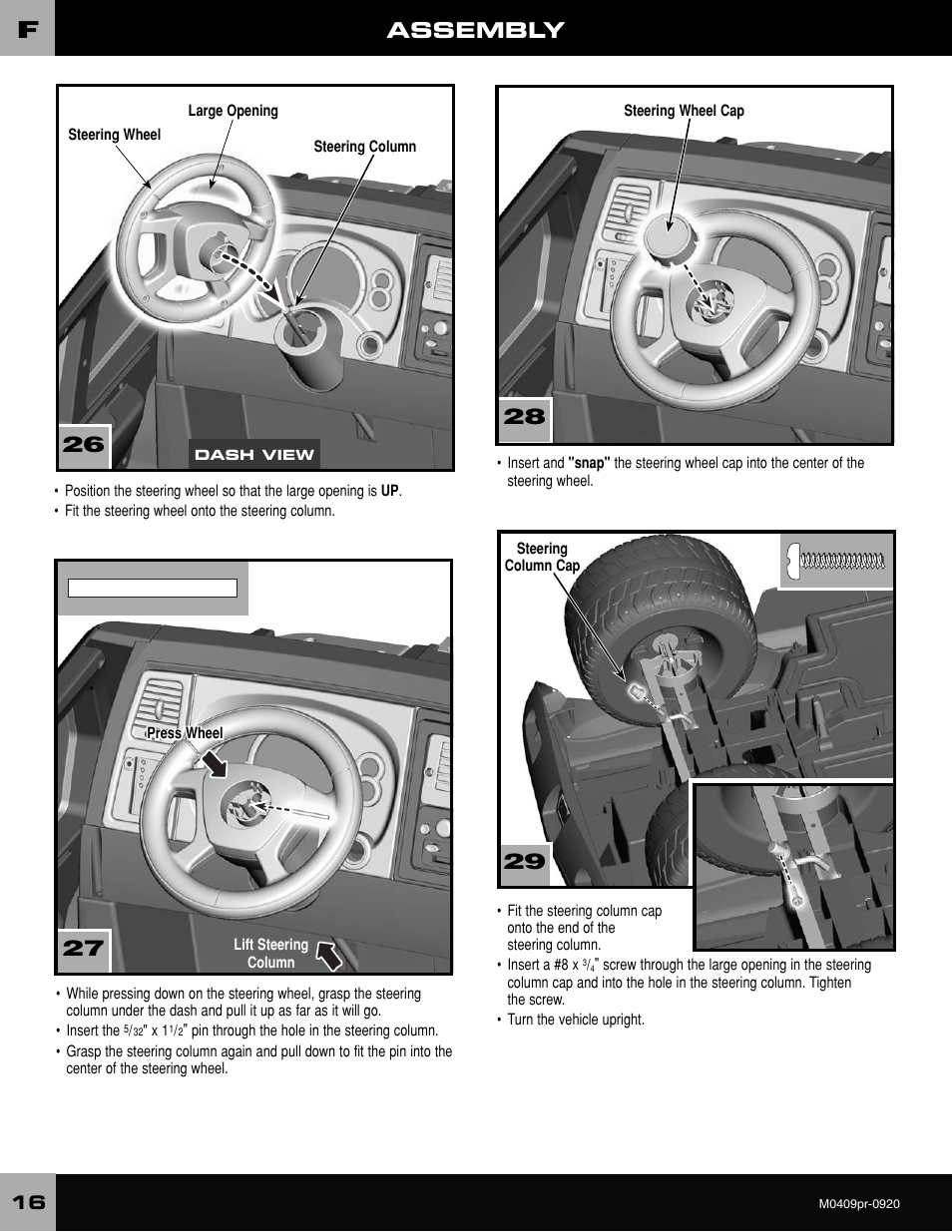 Assembly | Fisher-Price ESCALADE M0409 User Manual | Page 16 / 36