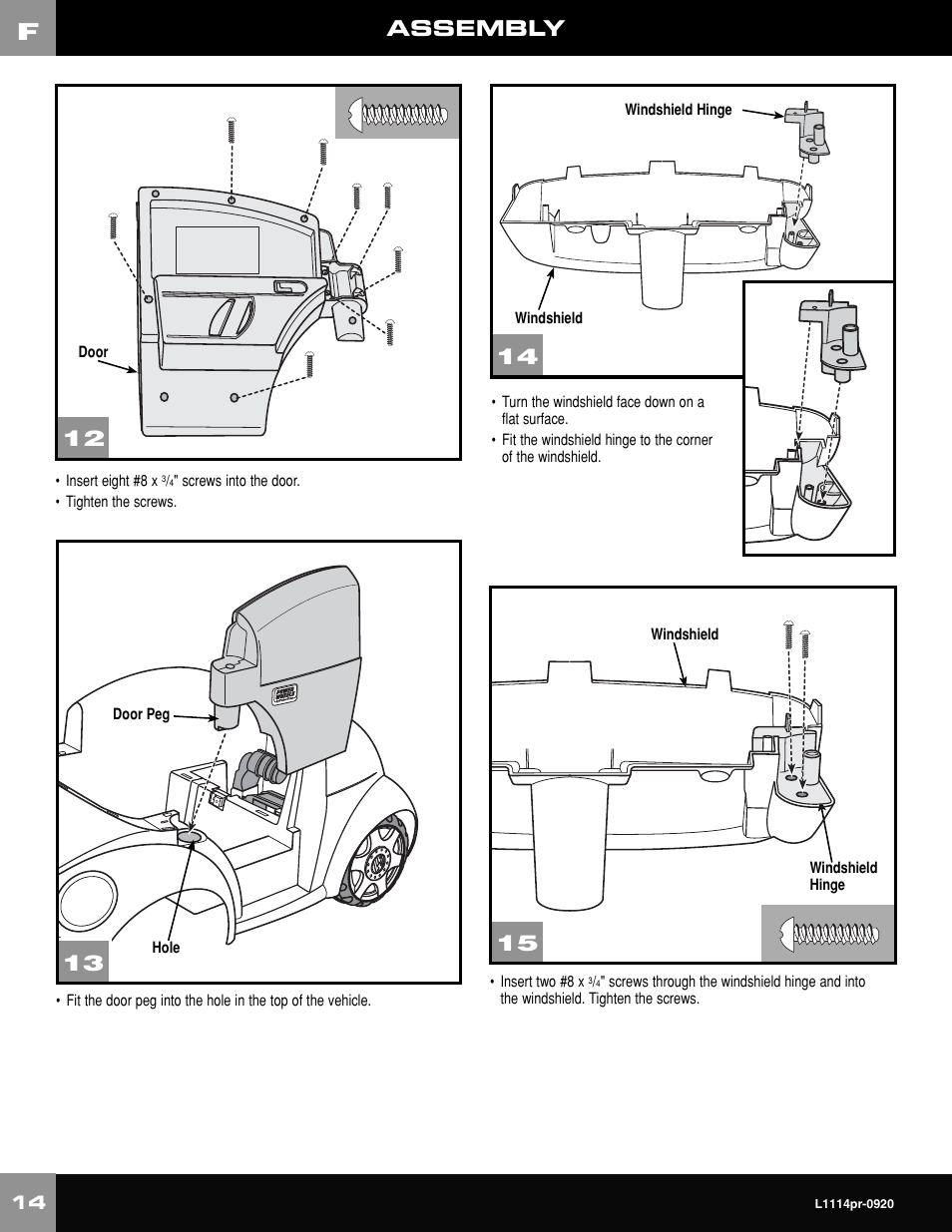 Assembly | Fisher-Price NEW BEETLE L1114 User Manual | Page 14 / 32
