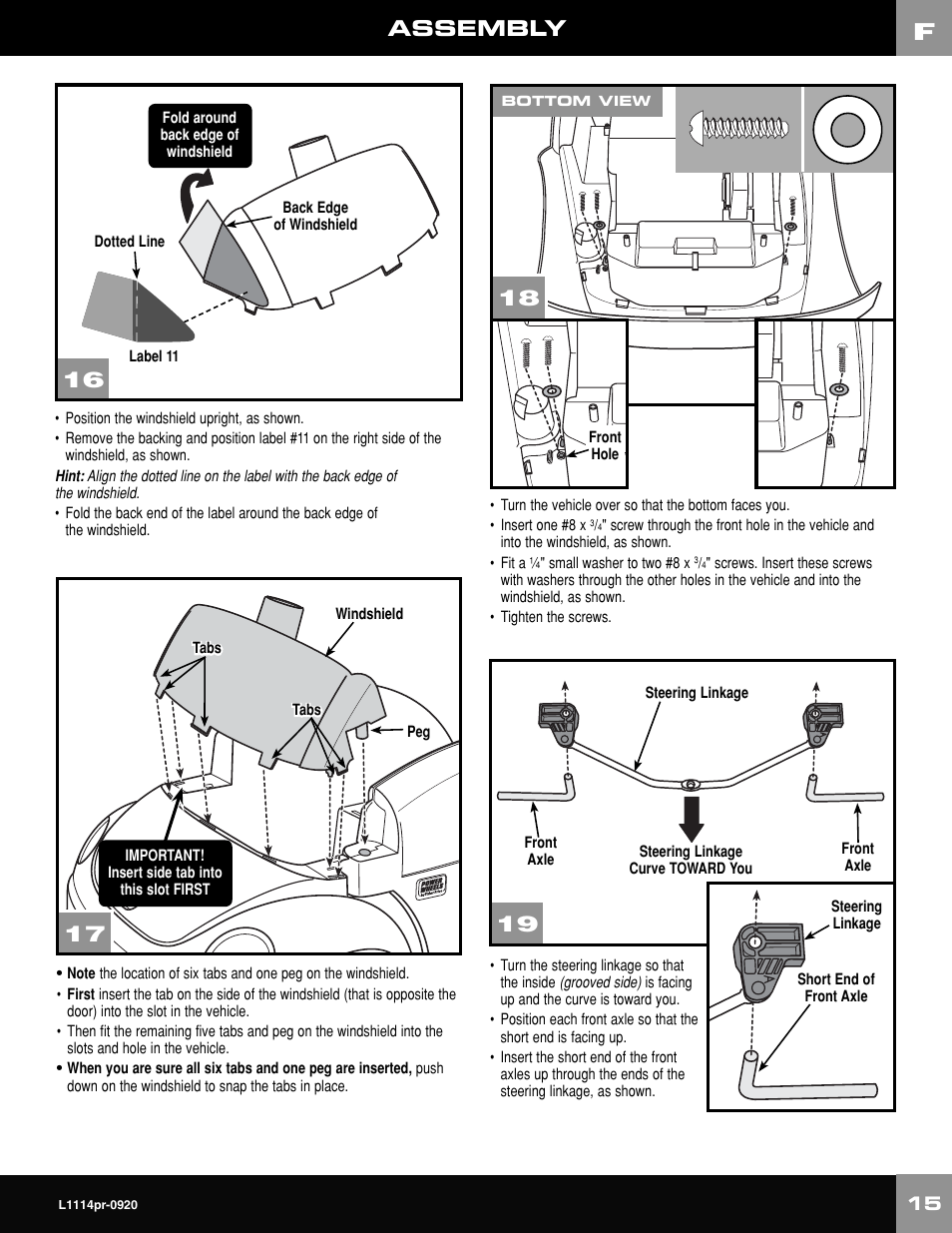 Assembly | Fisher-Price NEW BEETLE L1114 User Manual | Page 15 / 32
