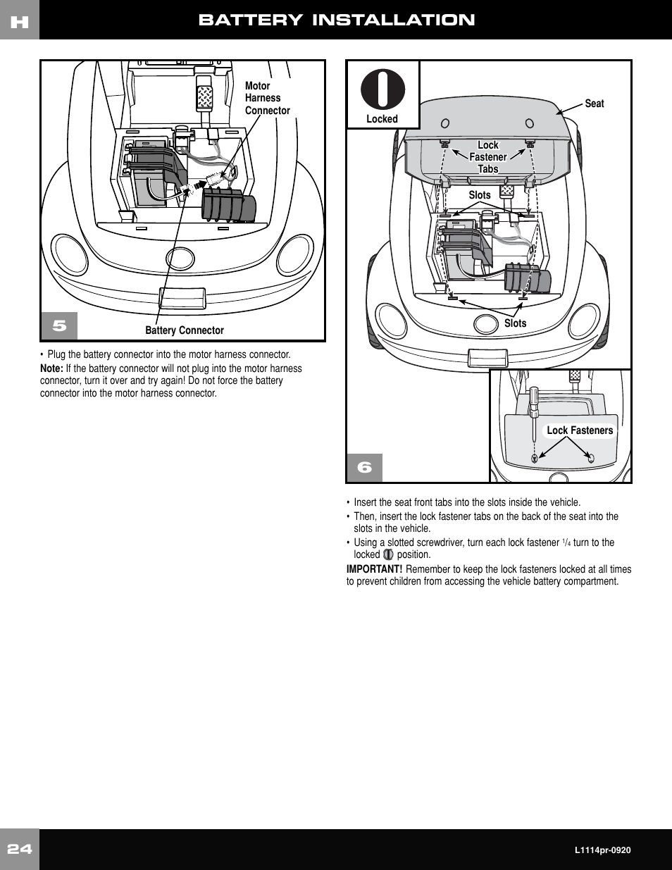 Battery installation | Fisher-Price NEW BEETLE L1114 User Manual | Page 24 / 32