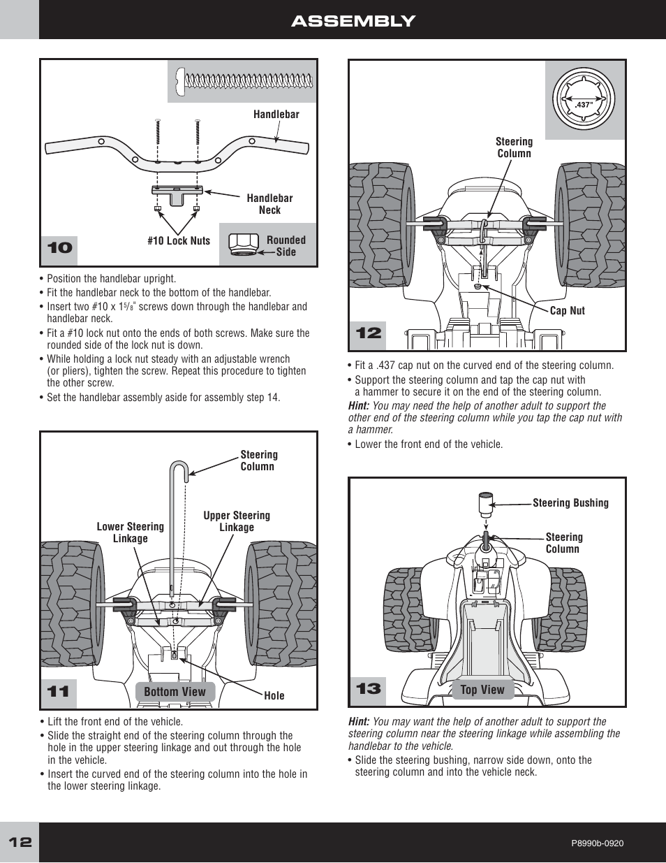 Assembly 12 13 | Fisher-Price P8990 User Manual | Page 12 / 24