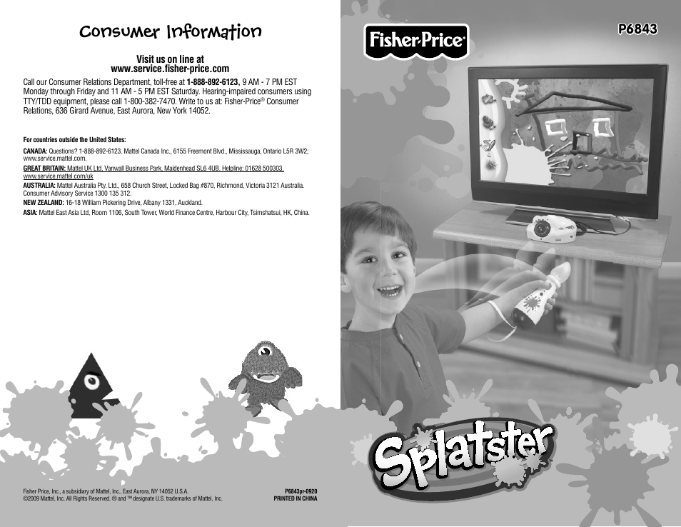 Fisher-Price P6843 User Manual | 10 pages