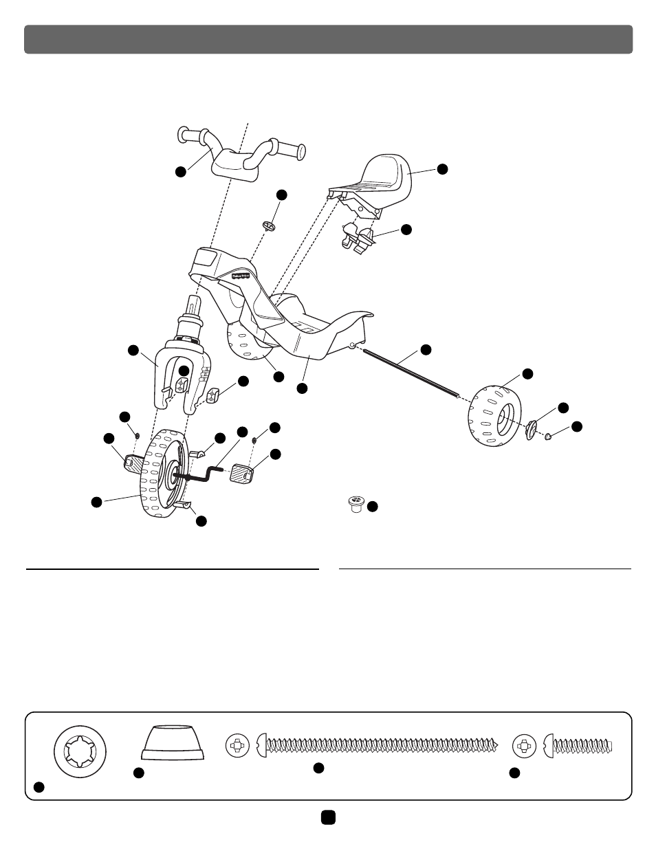 Parts | Fisher-Price GROW-WITH-ME TRIKE 72667 User Manual | Page 3 / 8