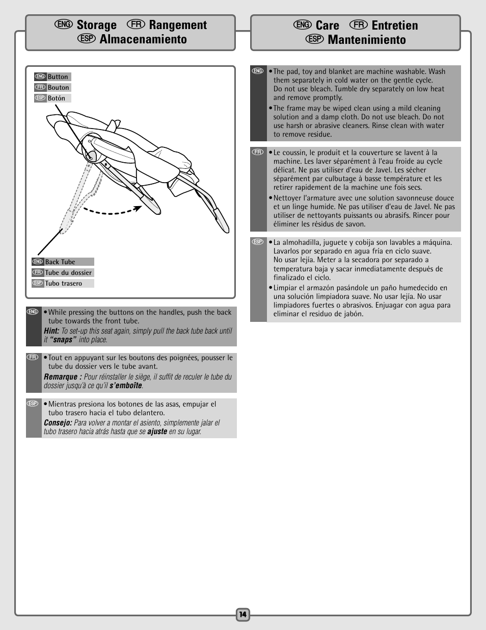 Fisher-Price B8786 User Manual | Page 14 / 16