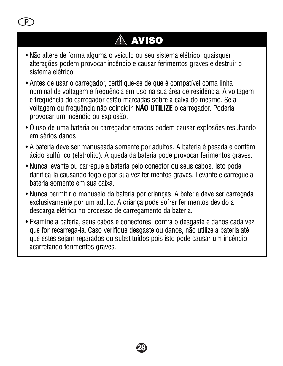 Aviso | Fisher-Price Automobile Parts User Manual | Page 28 / 48