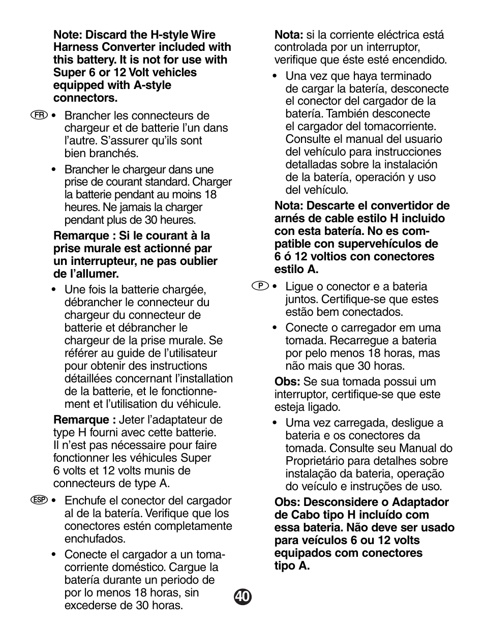 Fisher-Price Automobile Parts User Manual | Page 40 / 48