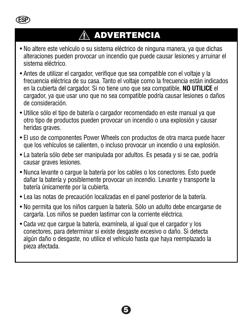 Advertencia | Fisher-Price Automobile Parts User Manual | Page 5 / 48