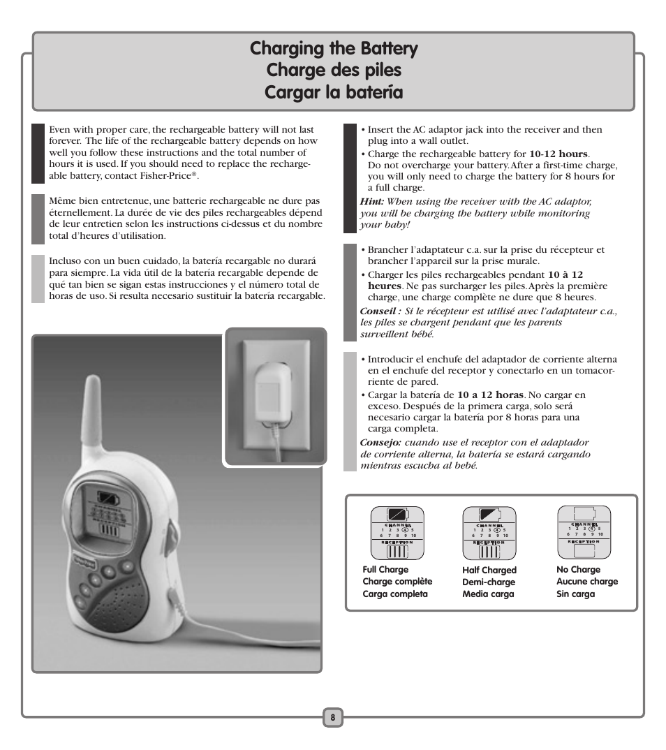 Fisher-Price J2457 User Manual | Page 8 / 20