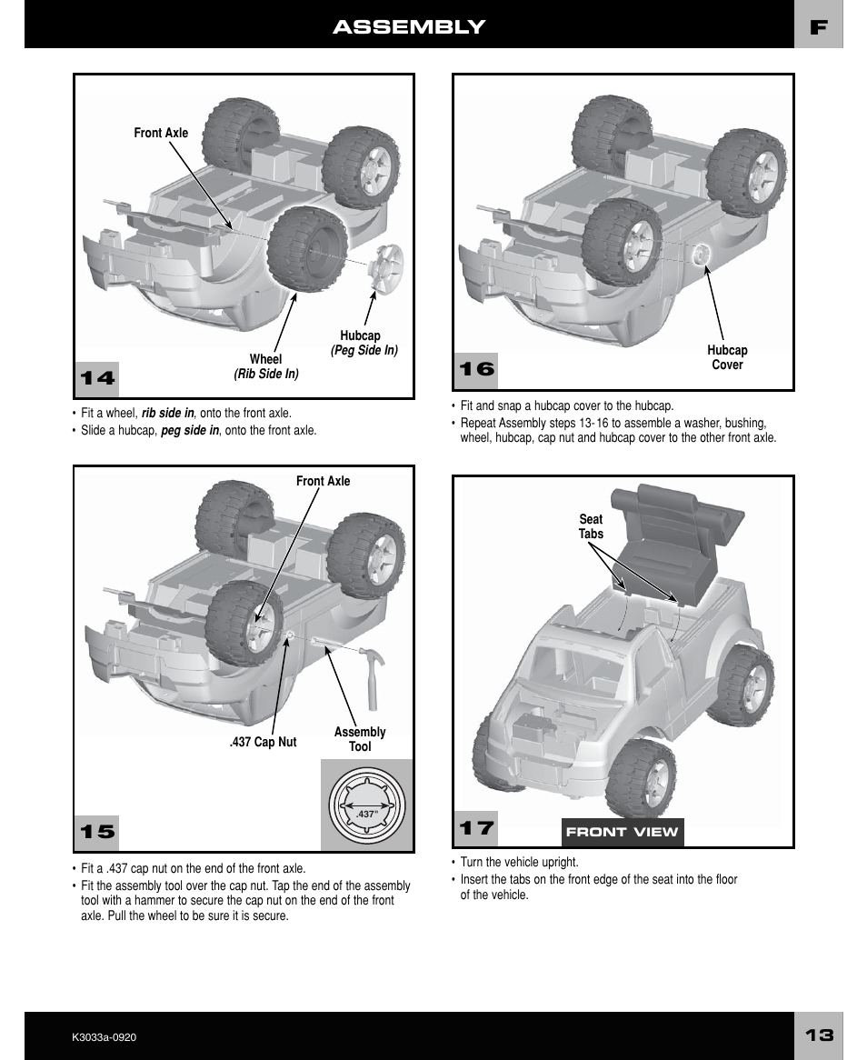 Assembly | FORD CRAFTSMAN F-150 User Manual | Page 13 / 28