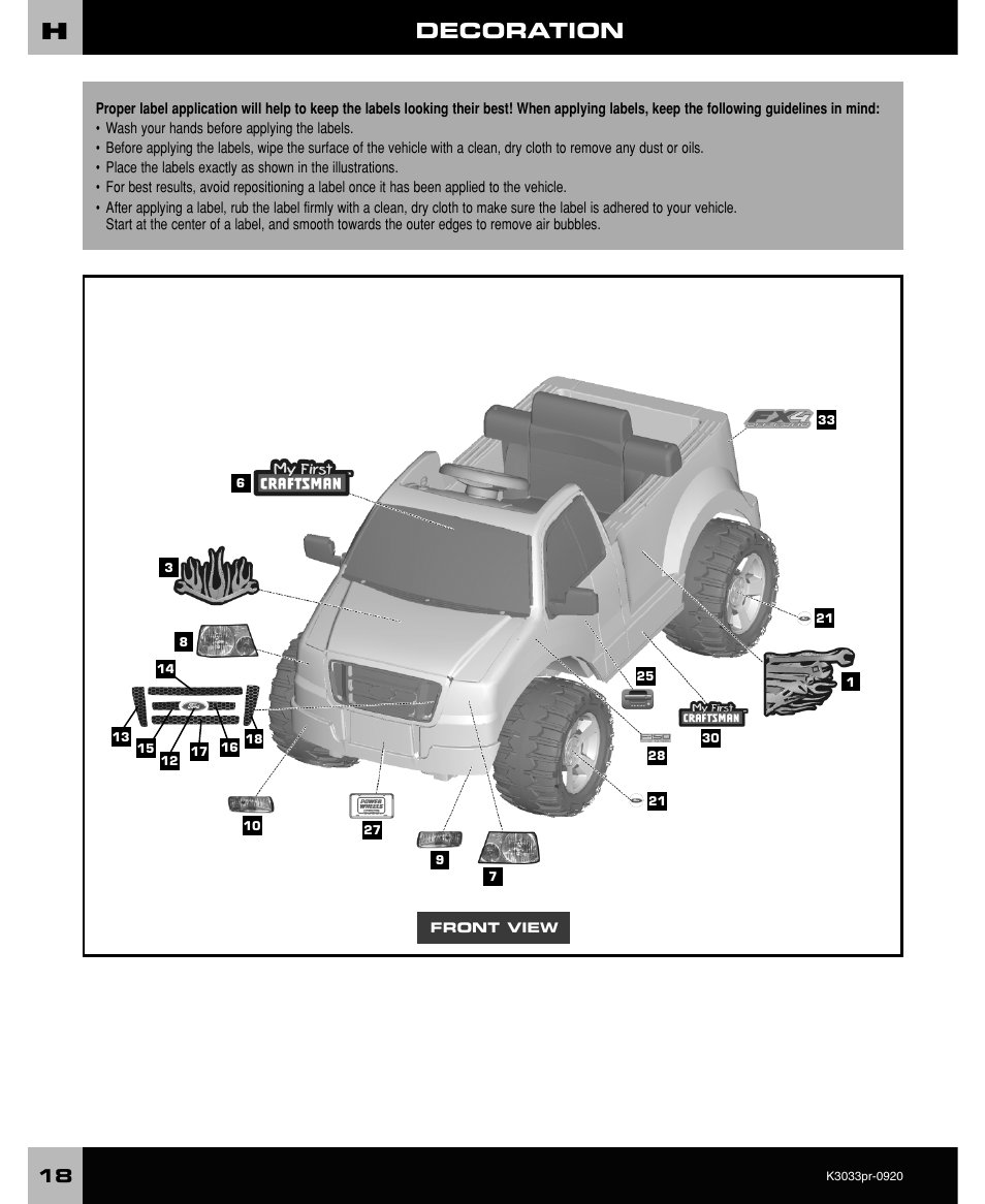 Decoration | FORD CRAFTSMAN F-150 User Manual | Page 18 / 28