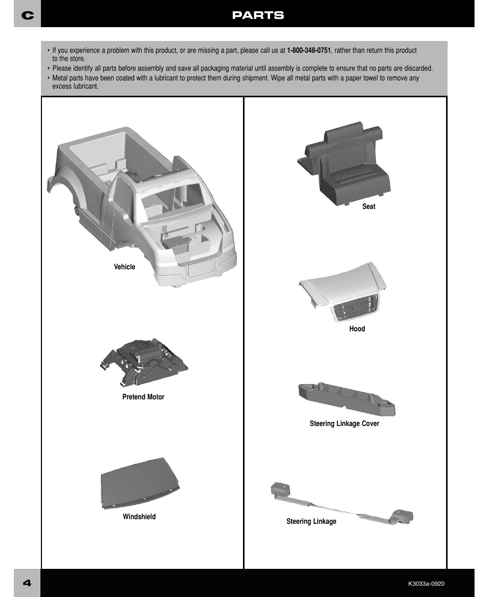 Parts | FORD CRAFTSMAN F-150 User Manual | Page 4 / 28
