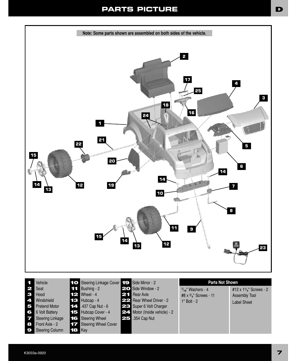 Parts picture | FORD CRAFTSMAN F-150 User Manual | Page 7 / 28