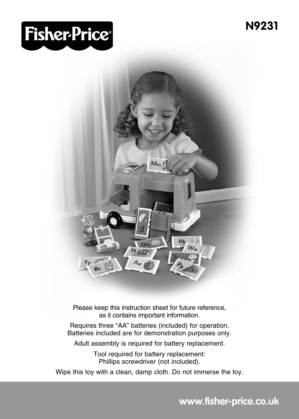 Fisher-Price N9231 User Manual | 4 pages