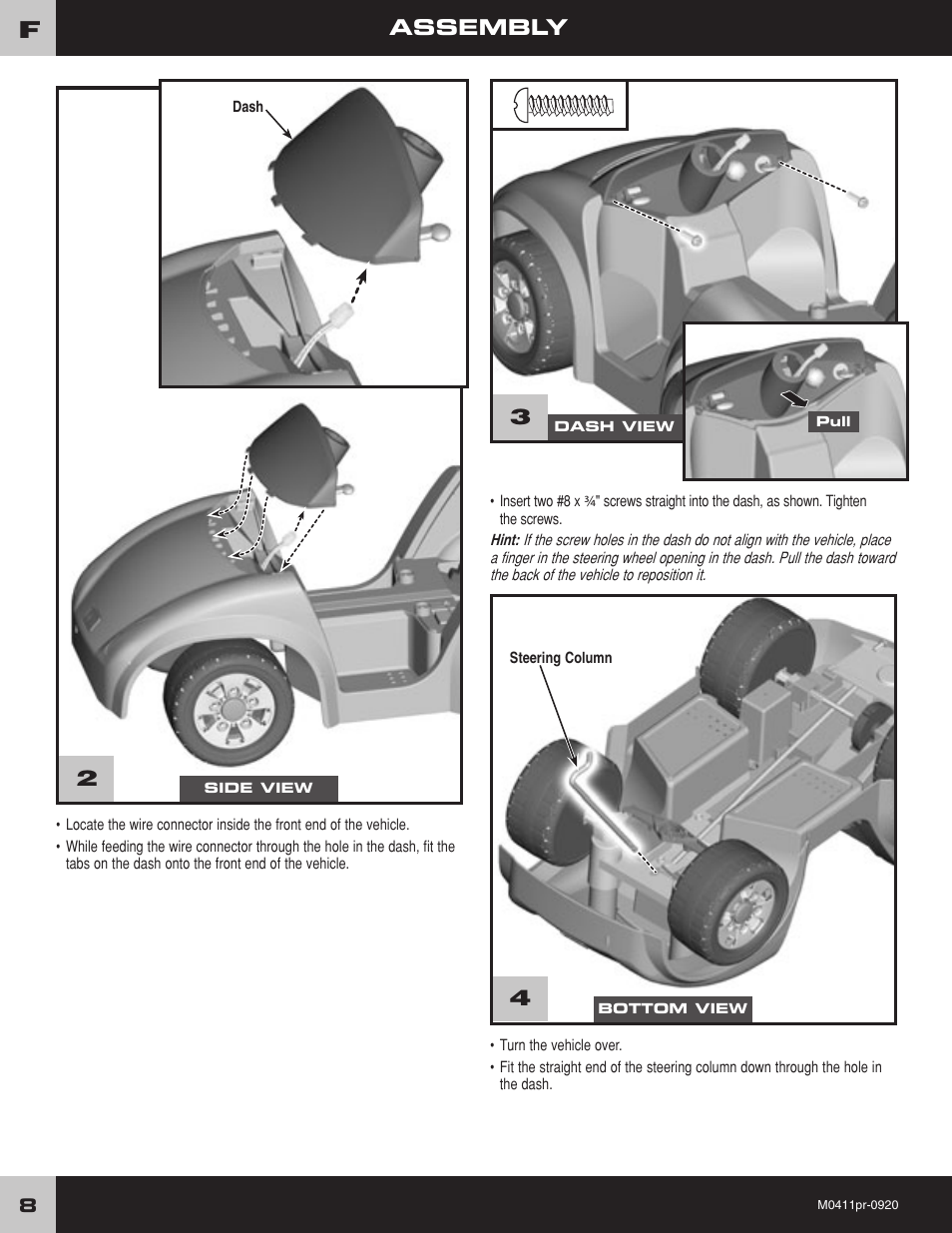 Assembly | Fisher-Price M0411 User Manual | Page 8 / 20