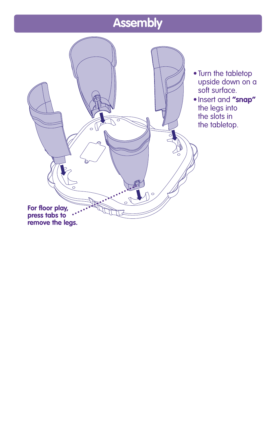 Assembly | Fisher-Price LEARNING TABLE G2808 User Manual | Page 6 / 8