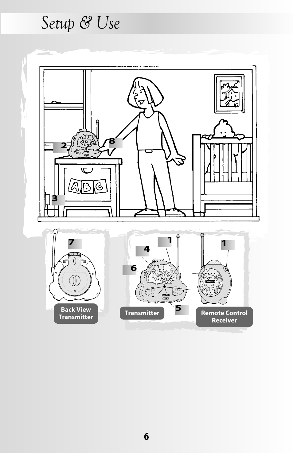 Setup & use | Fisher-Price SOOTHING DREAMS 71597 User Manual | Page 6 / 20
