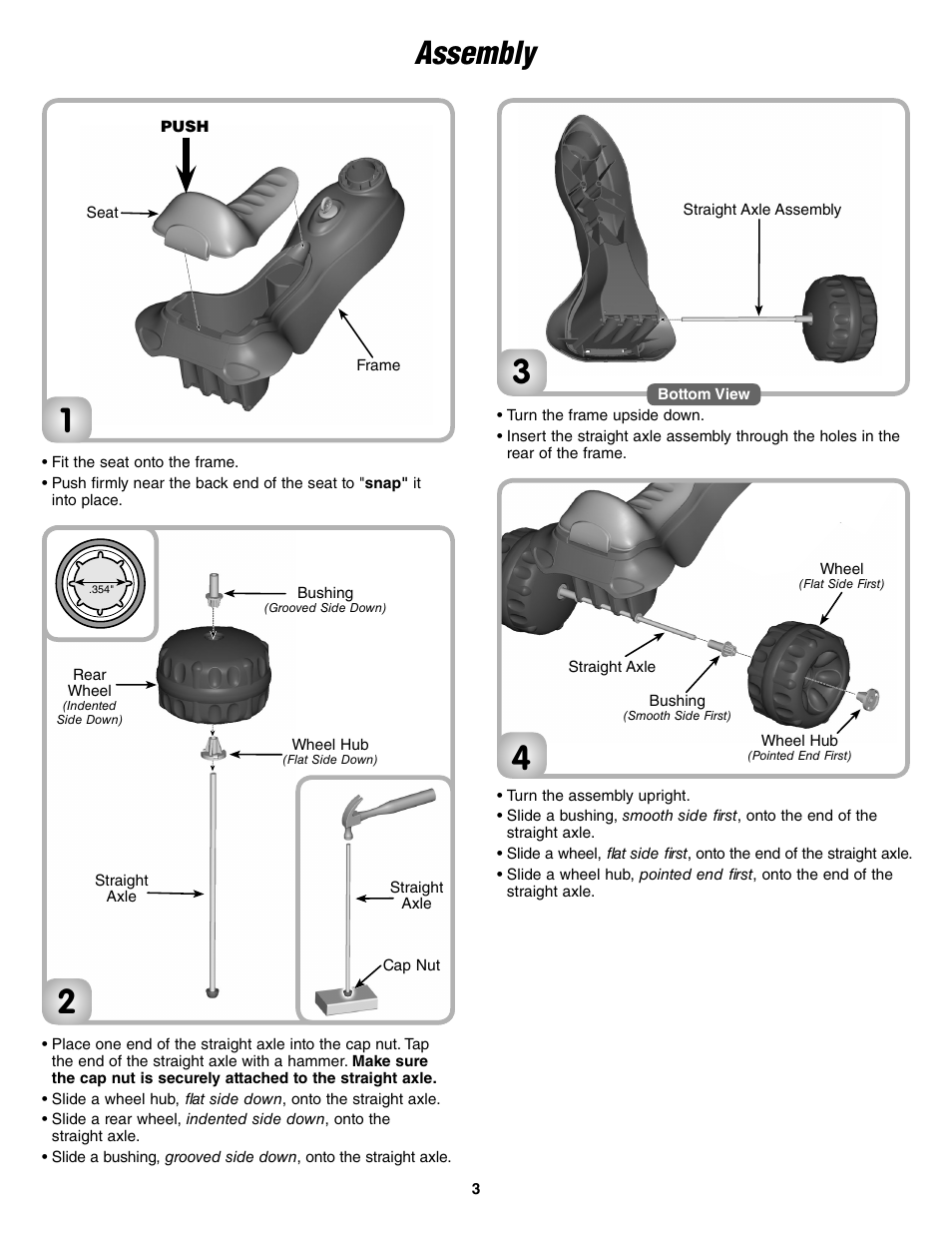 Assembly | Fisher-Price KAWASAKI N6021 User Manual | Page 3 / 6