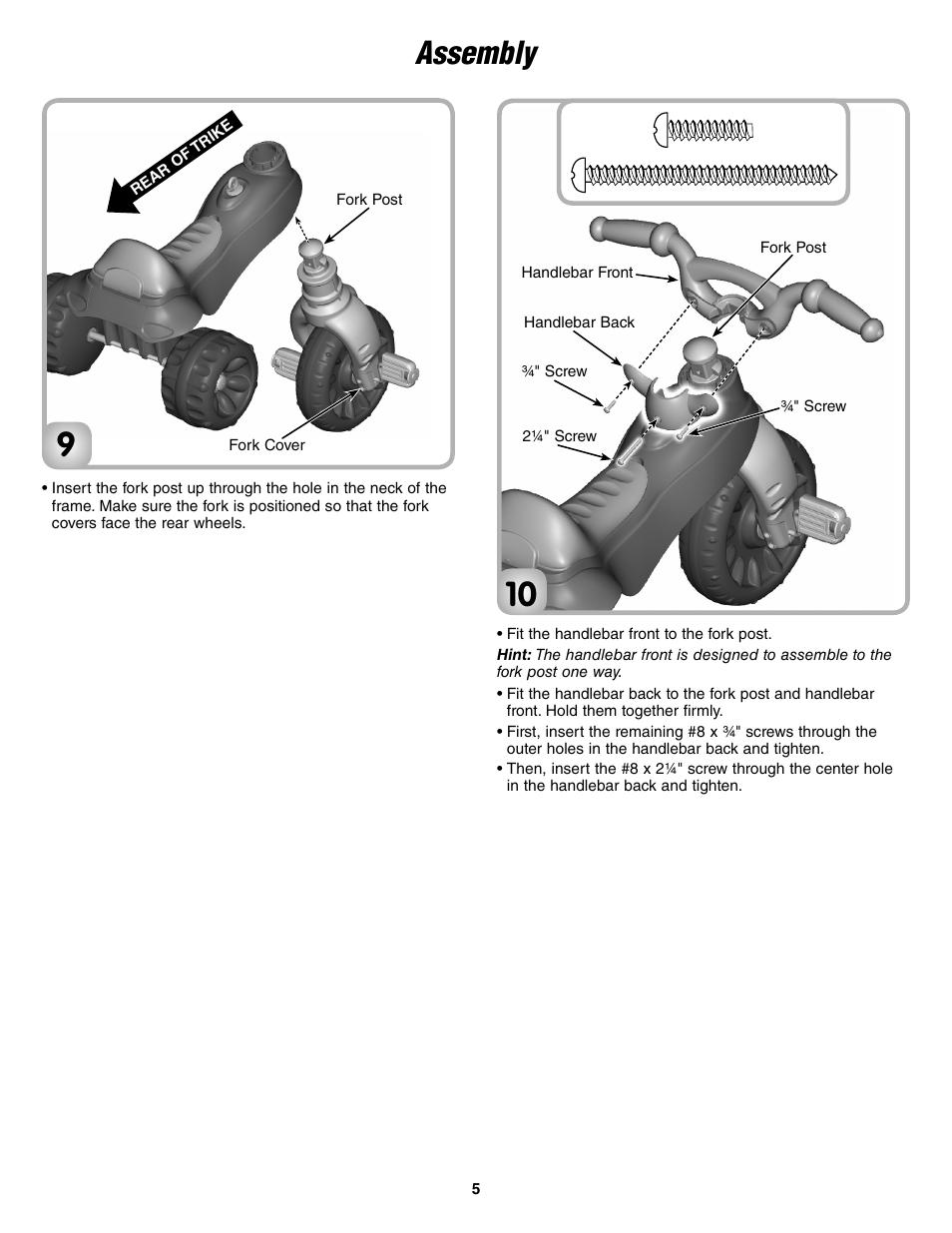 Assembly | Fisher-Price KAWASAKI N6021 User Manual | Page 6 / 6