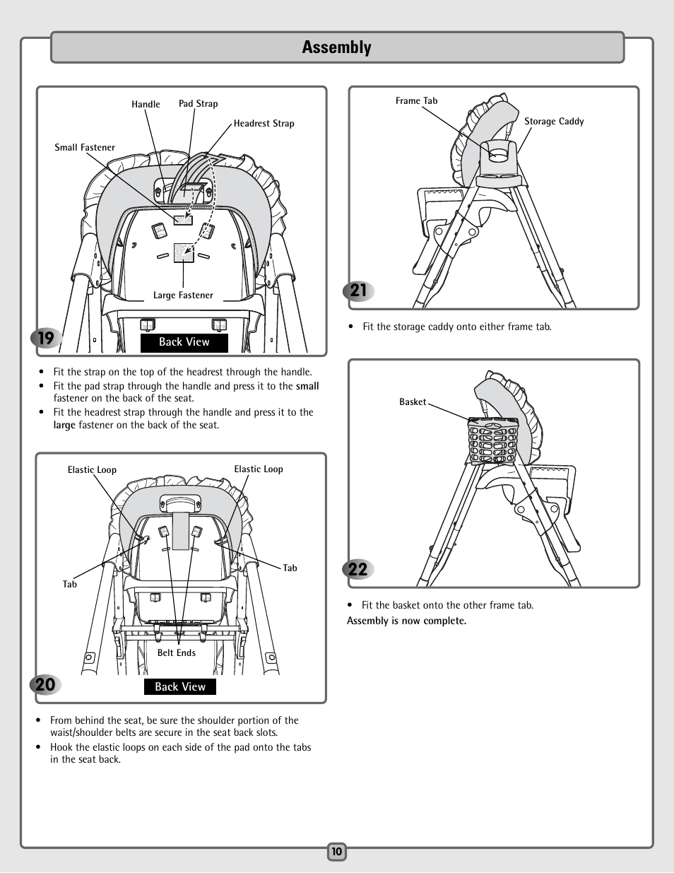 Assembly | Fisher-Price H4790 User Manual | Page 10 / 16