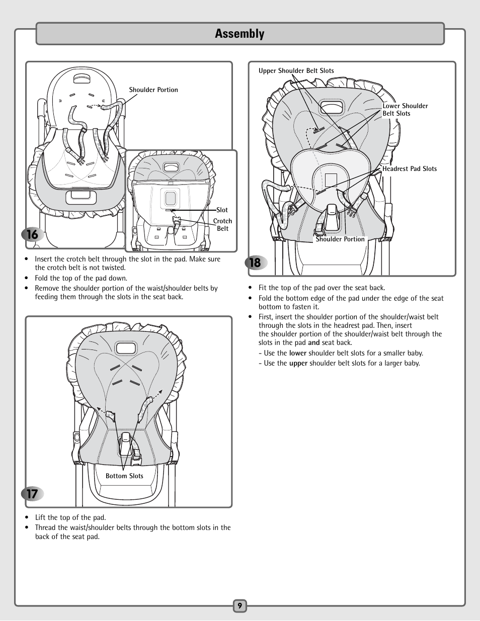 Assembly | Fisher-Price H4790 User Manual | Page 9 / 16