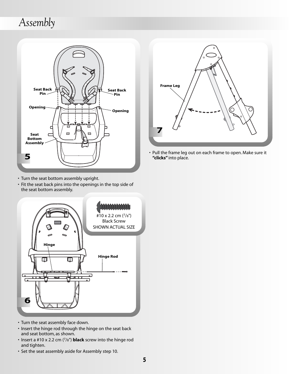 Assembly | Fisher-Price B8866 User Manual | Page 5 / 16