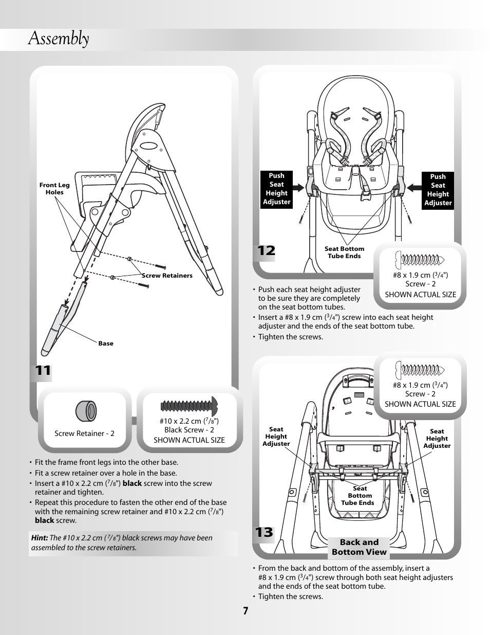 Assembly | Fisher-Price B8866 User Manual | Page 7 / 16