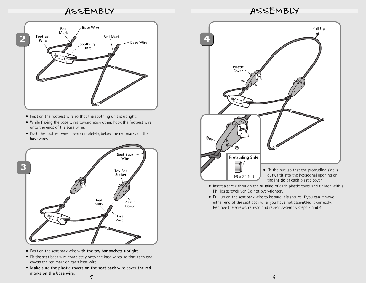 Assembly, Assembly 2 | Fisher-Price 79008 User Manual | Page 3 / 8