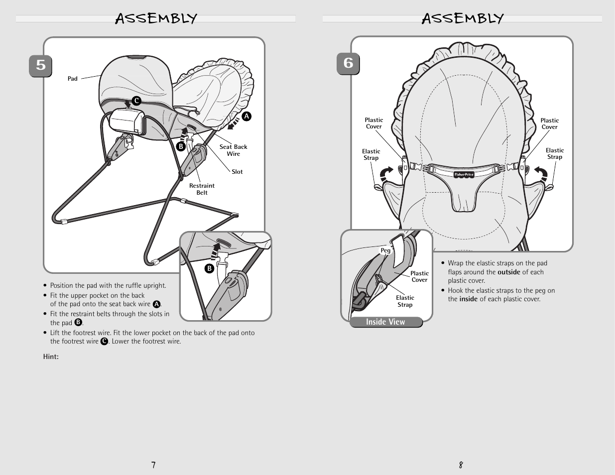 Assembly | Fisher-Price 79008 User Manual | Page 4 / 8