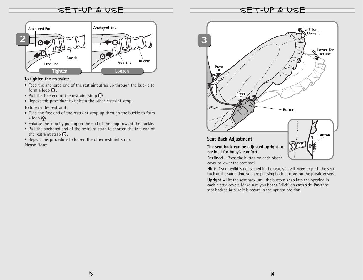 Set-up & use 3, Set-up & use | Fisher-Price 79008 User Manual | Page 7 / 8