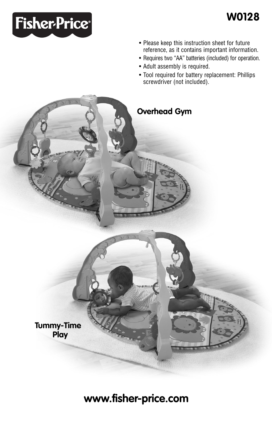 Fisher-Price OVERHEAD GYM W0128 User Manual | 6 pages