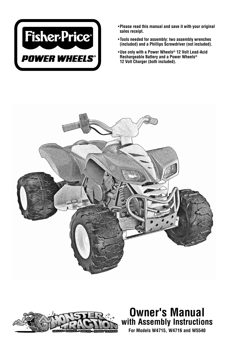 Fisher-Price W554 User Manual | 20 pages