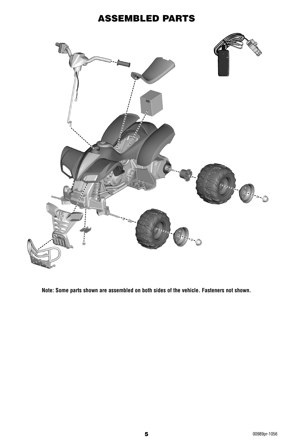 Assembled parts | Fisher-Price W554 User Manual | Page 5 / 20