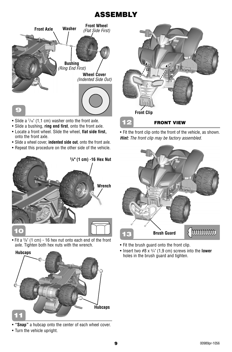 Assembly | Fisher-Price W554 User Manual | Page 9 / 20