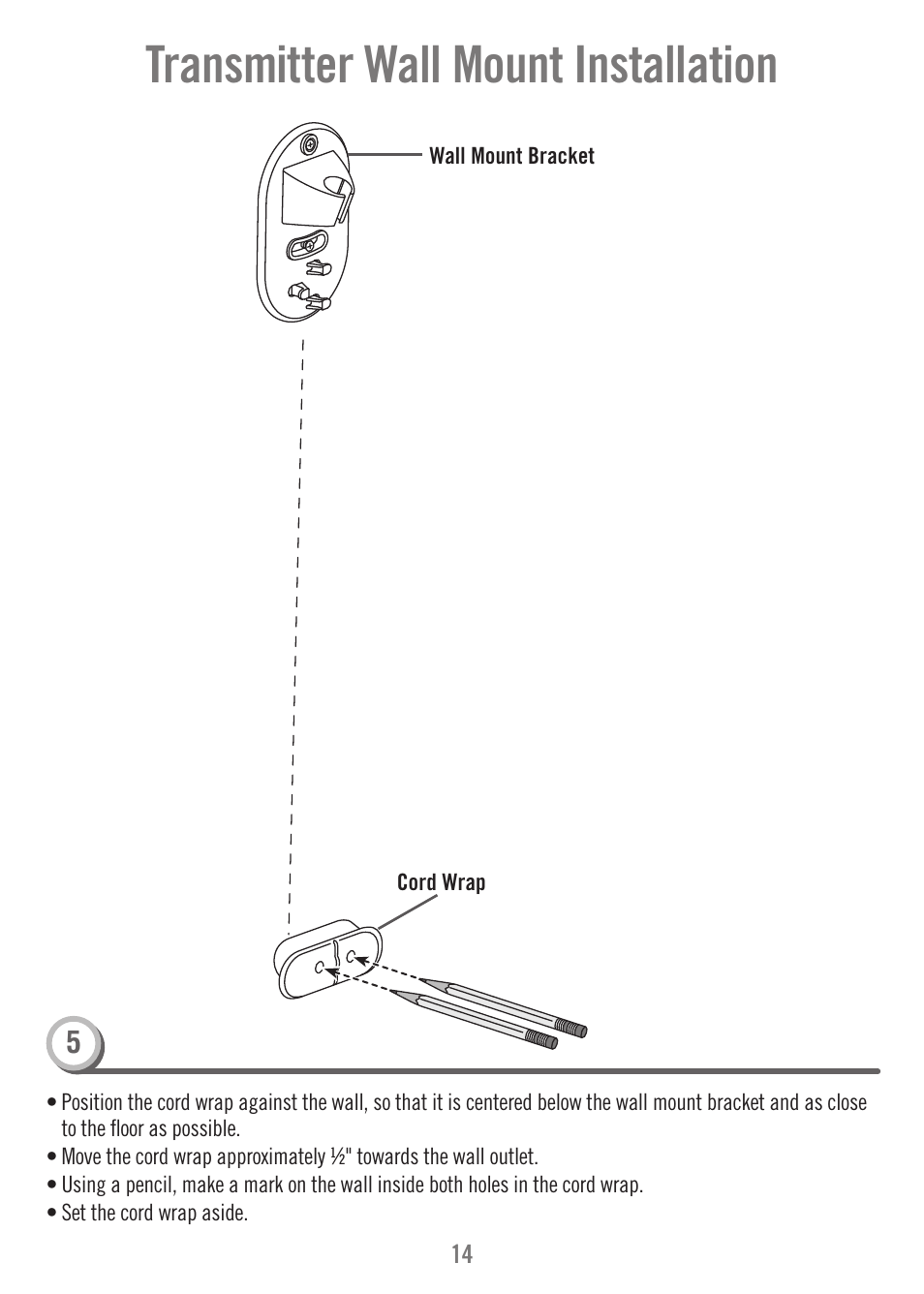 Transmitter wall mount installation | Fisher-Price N9326 User Manual | Page 14 / 32