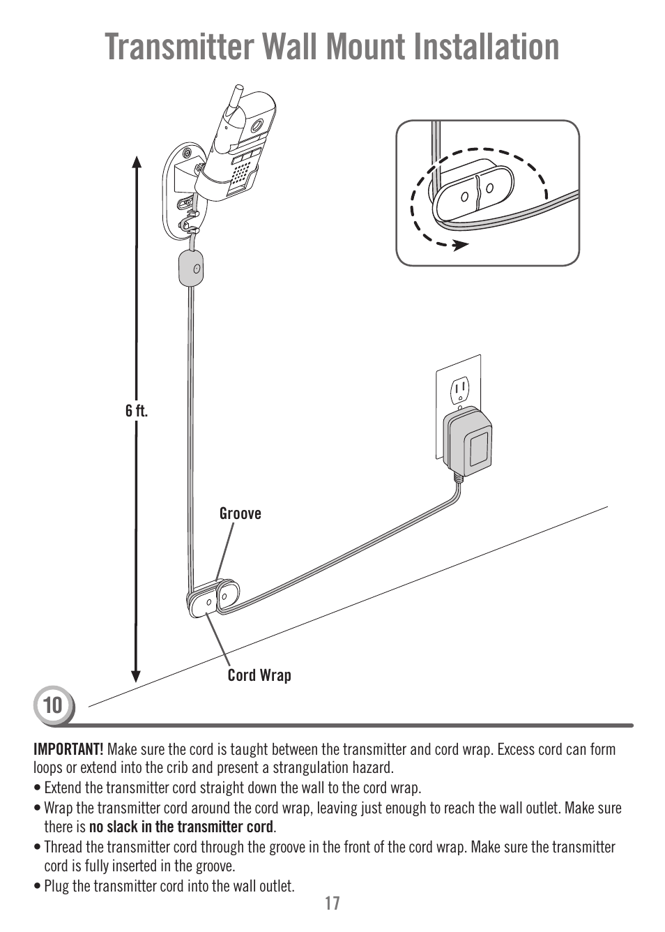 Transmitter wall mount installation | Fisher-Price N9326 User Manual | Page 17 / 32