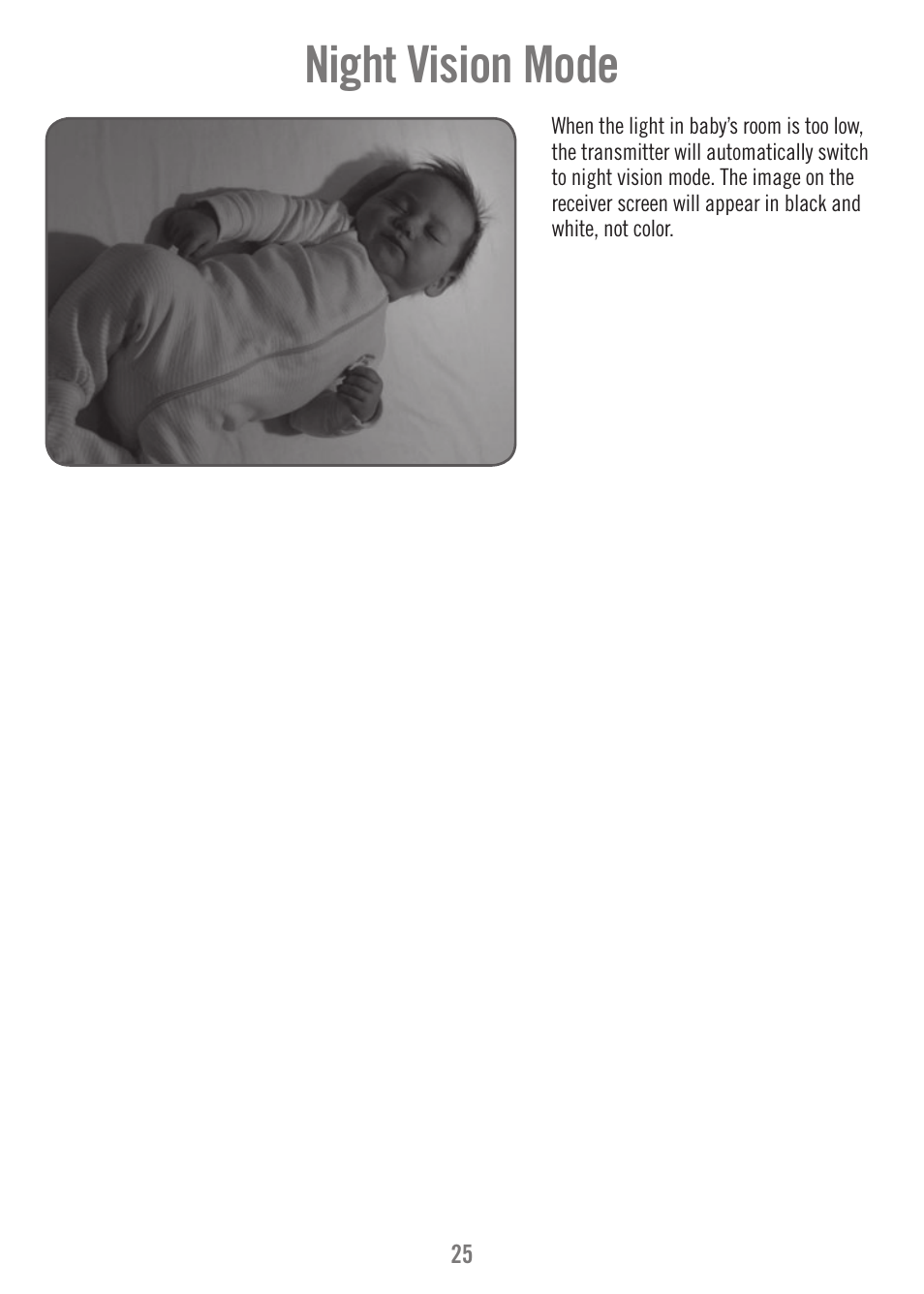 Night vision mode | Fisher-Price N9326 User Manual | Page 25 / 32