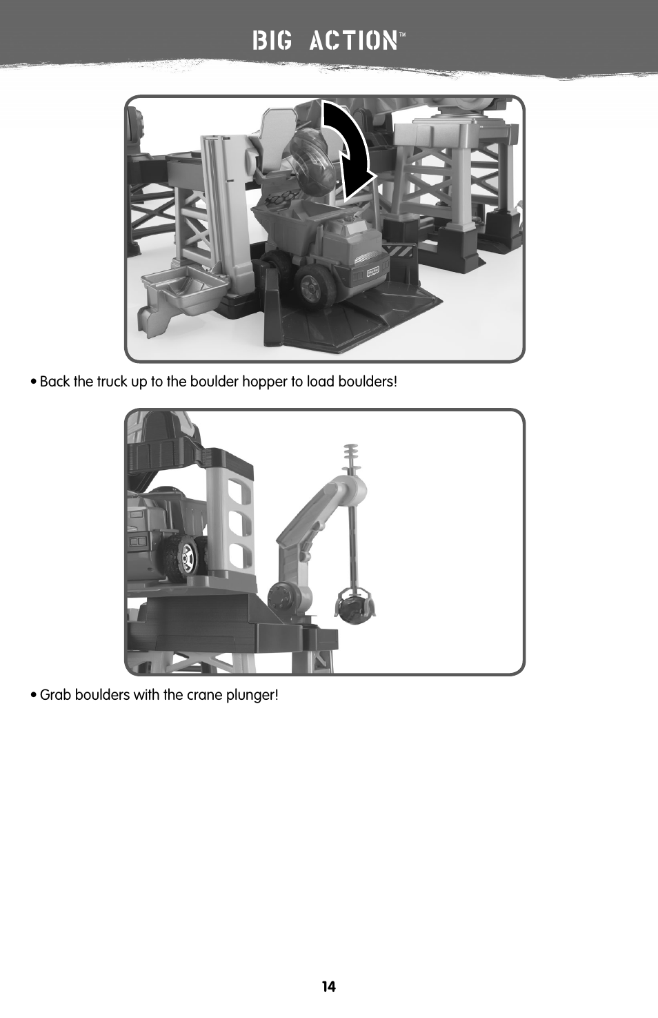 Big action | Fisher-Price V7310 User Manual | Page 14 / 16