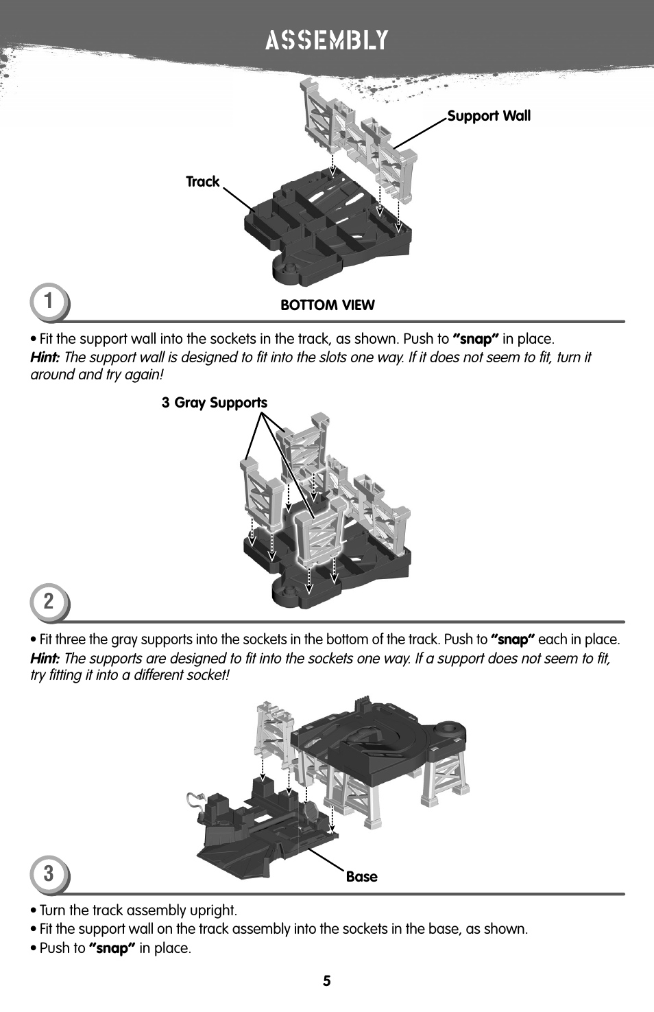 Assembly | Fisher-Price V7310 User Manual | Page 5 / 16