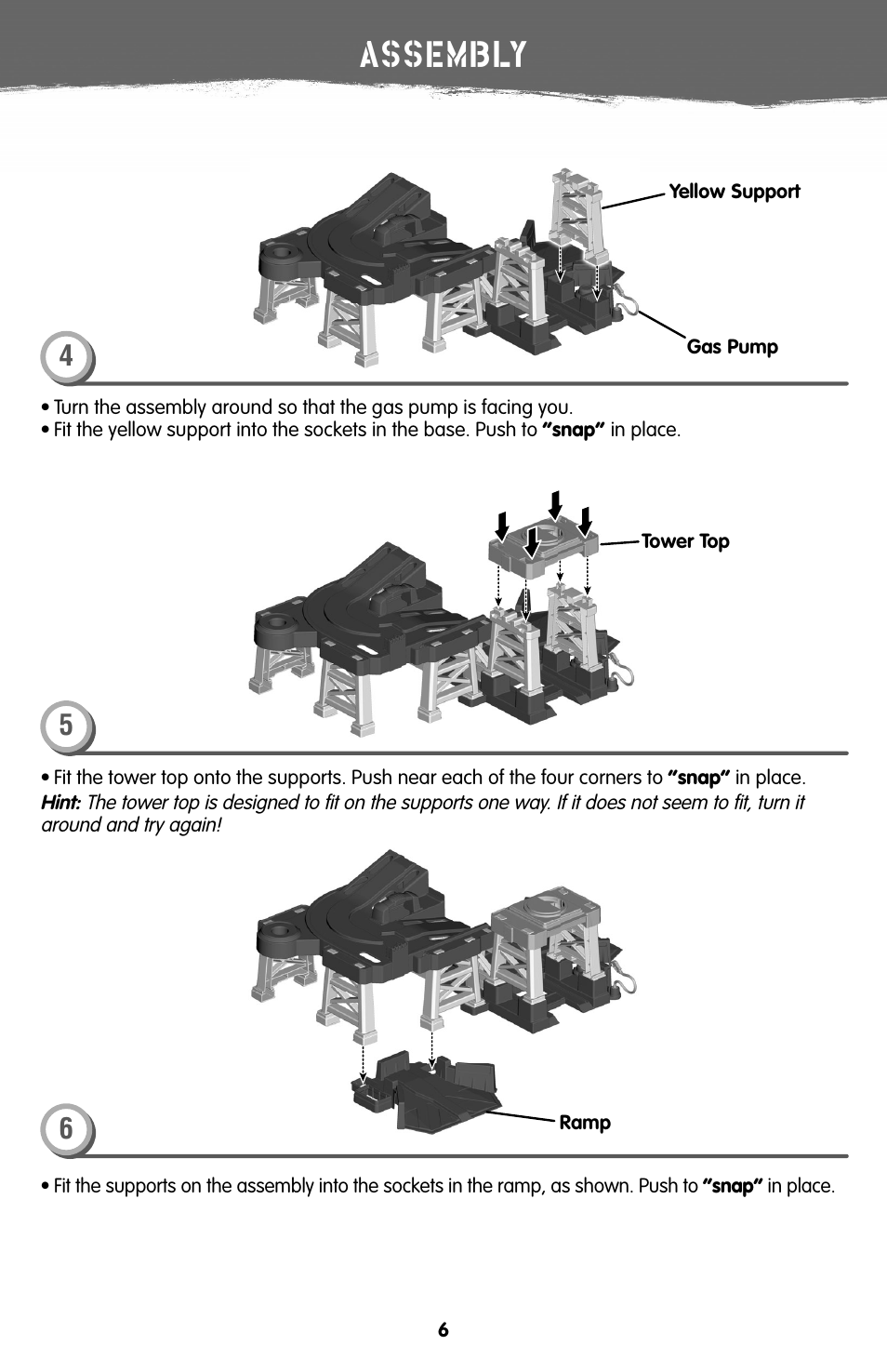 Assembly | Fisher-Price V7310 User Manual | Page 6 / 16