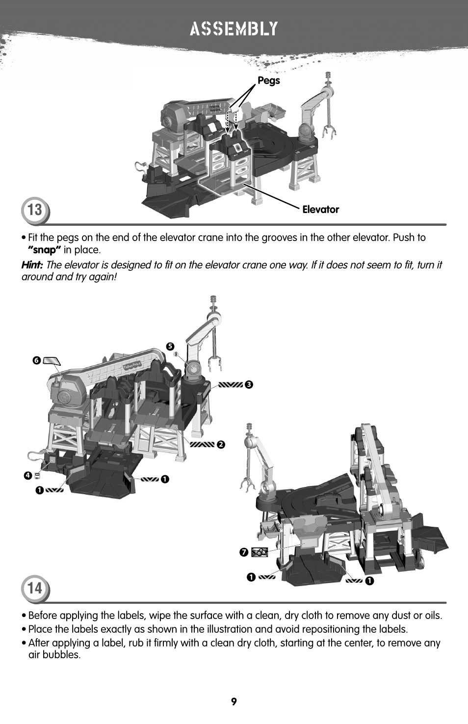 Assembly | Fisher-Price V7310 User Manual | Page 9 / 16