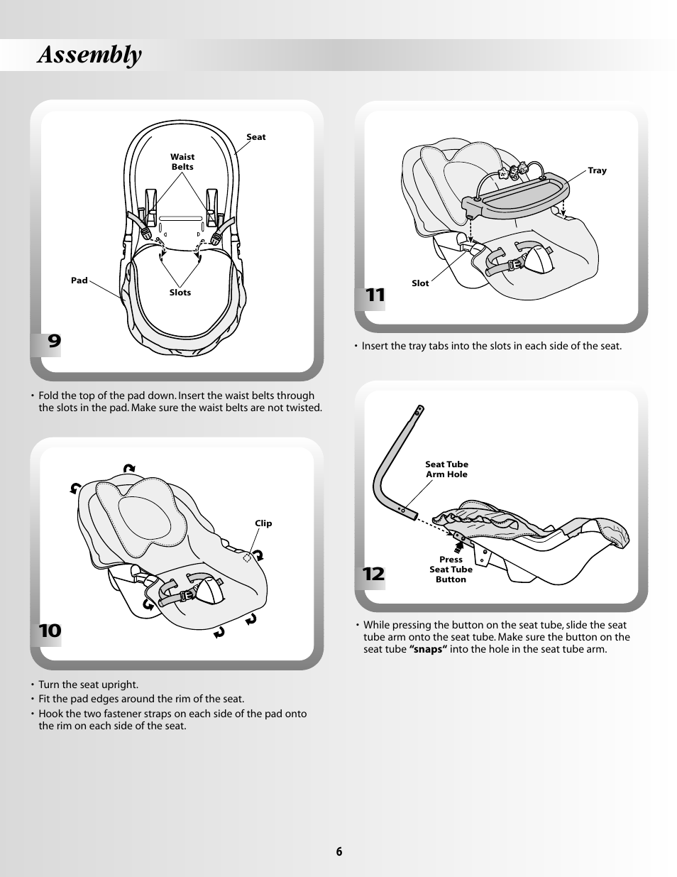 Assembly | Fisher-Price OCEAN WONDERSTM AQUARIUM CRADLE SWING 79667 User Manual | Page 6 / 12
