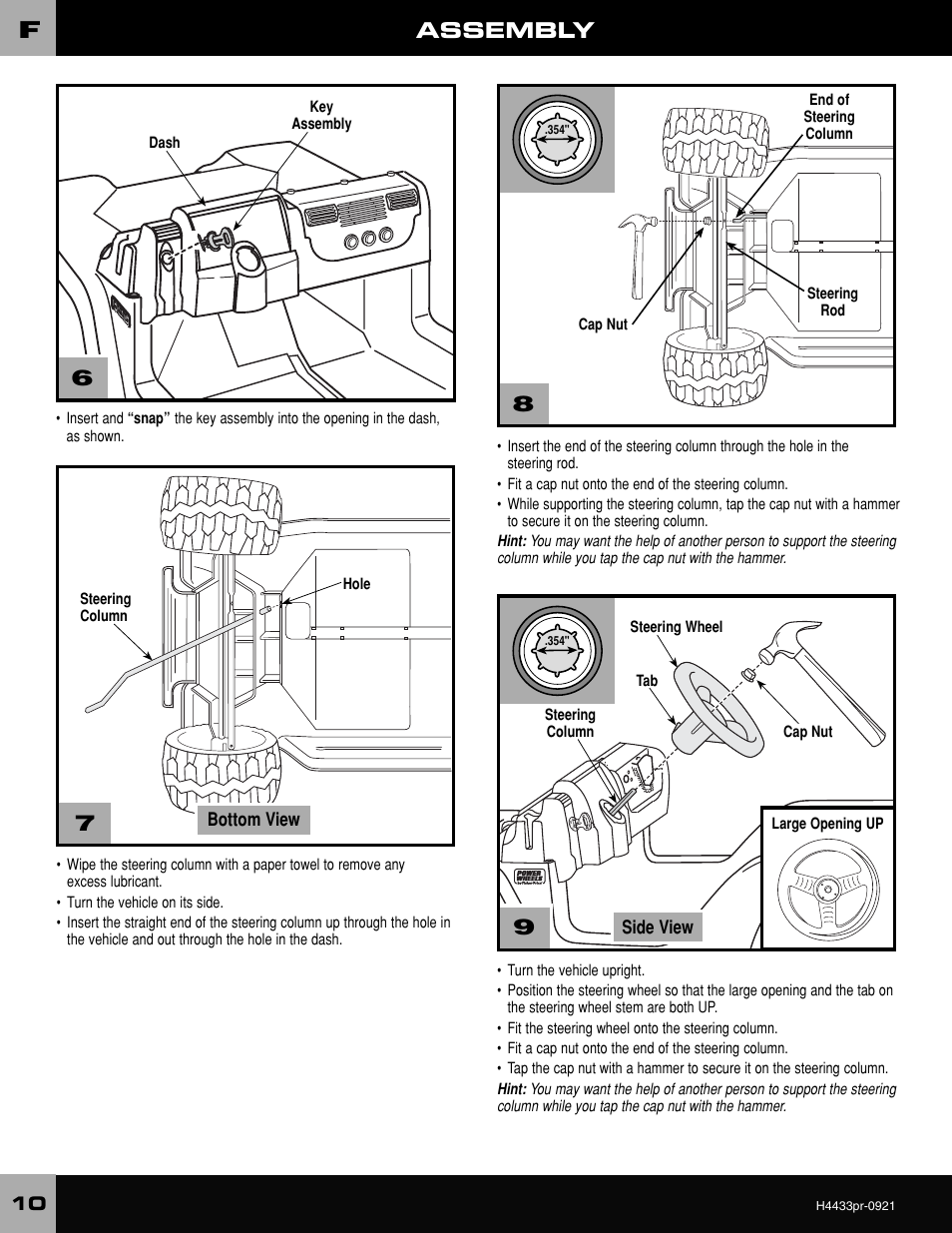 Assembly | Fisher-Price BARBIE H4433 User Manual | Page 10 / 28