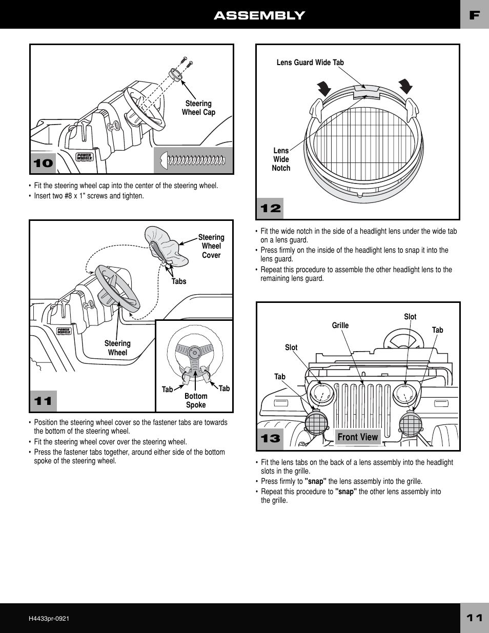 Assembly | Fisher-Price BARBIE H4433 User Manual | Page 11 / 28