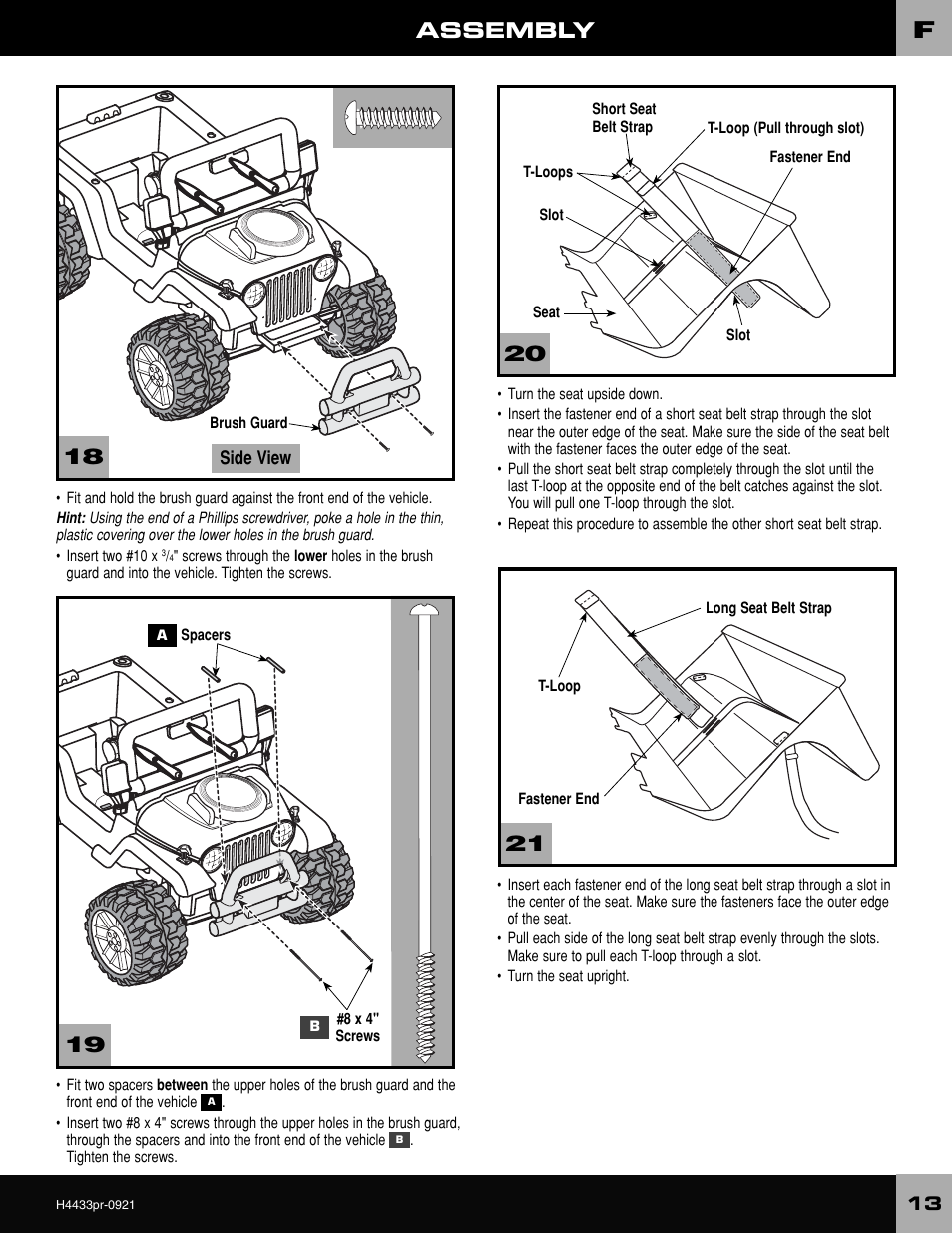 Assembly | Fisher-Price BARBIE H4433 User Manual | Page 13 / 28