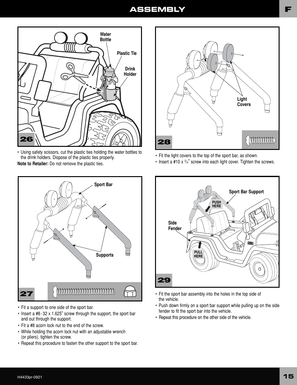 Assembly | Fisher-Price BARBIE H4433 User Manual | Page 15 / 28