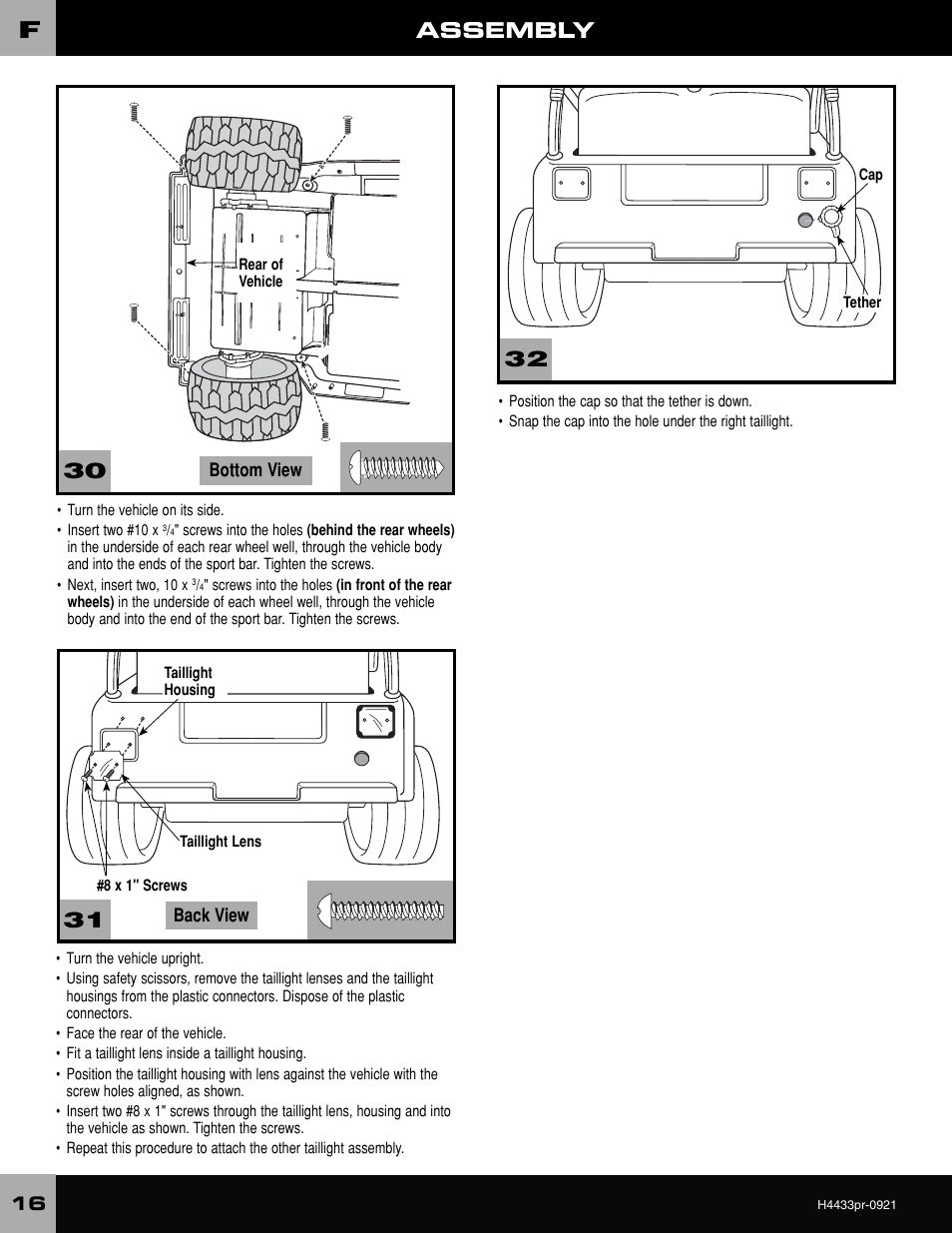 Assembly | Fisher-Price BARBIE H4433 User Manual | Page 16 / 28
