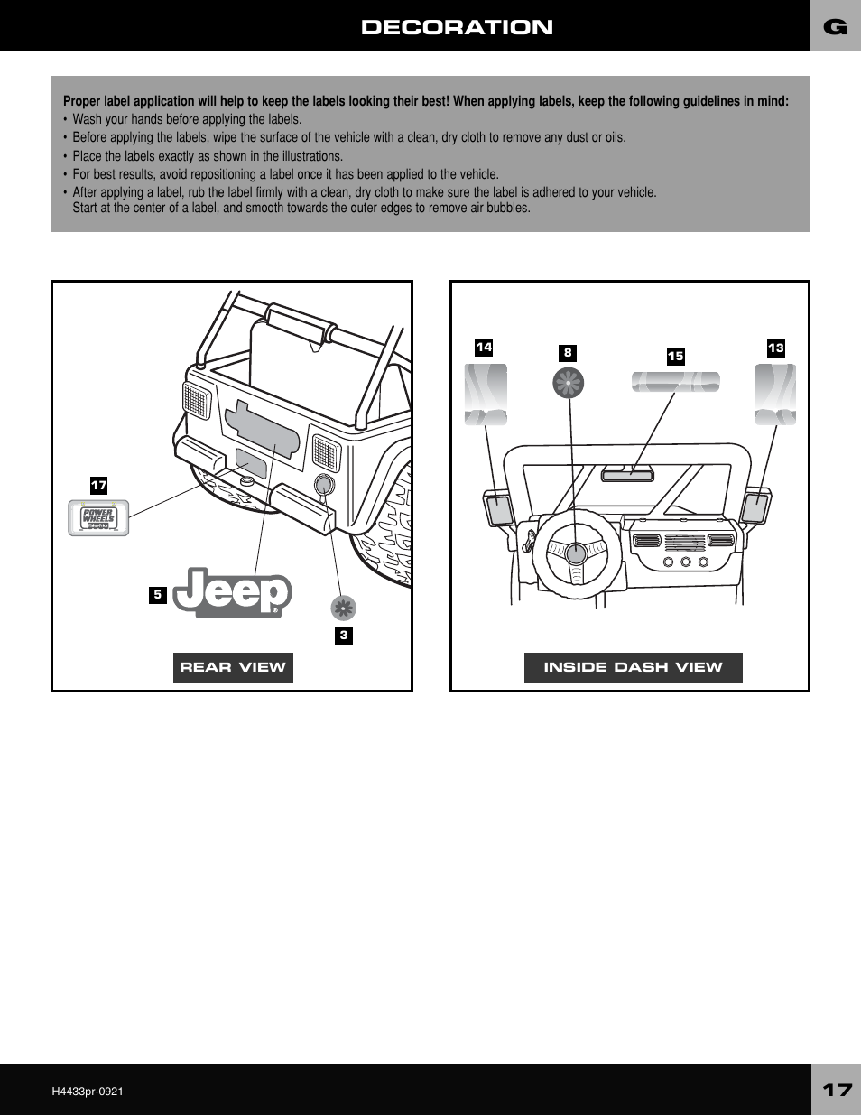 Fisher-Price BARBIE H4433 User Manual | Page 17 / 28