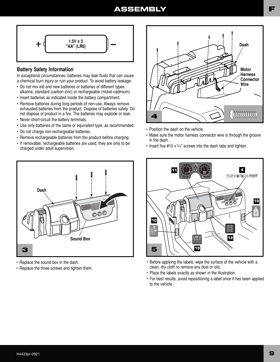 Assembly | Fisher-Price BARBIE H4433 User Manual | Page 9 / 28