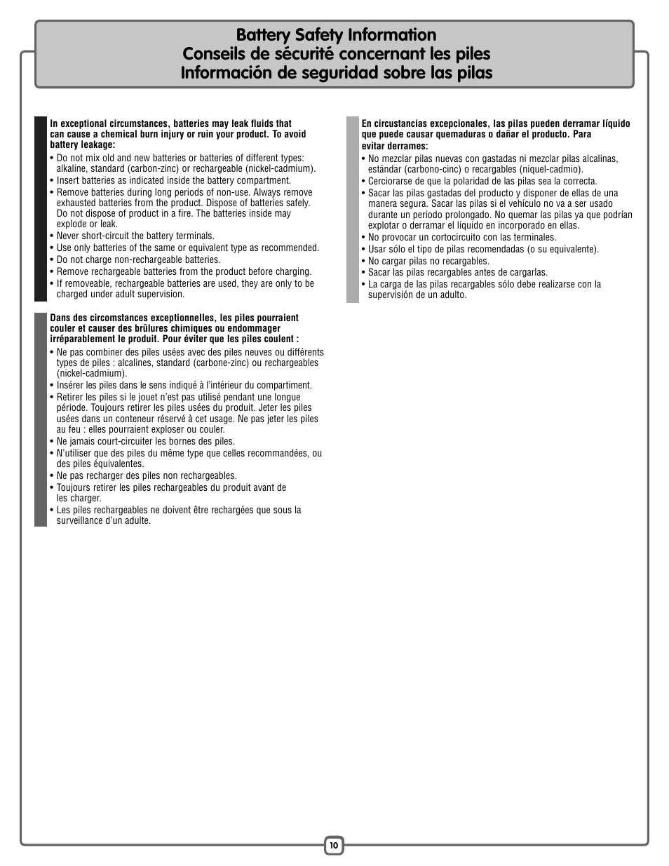 Fisher-Price P2792 User Manual | Page 10 / 16
