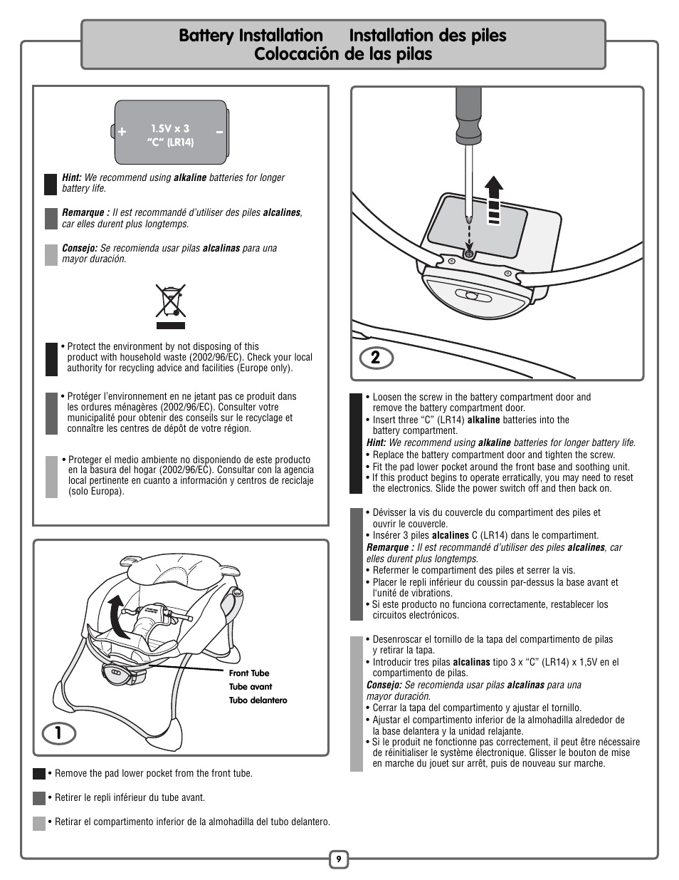 Fisher-Price P2792 User Manual | Page 9 / 16